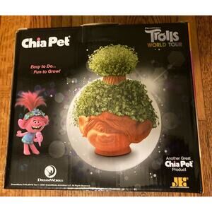 Chia Pet Trolls Poppy World Tour with Seed Pack Decorative Pottery Planter New